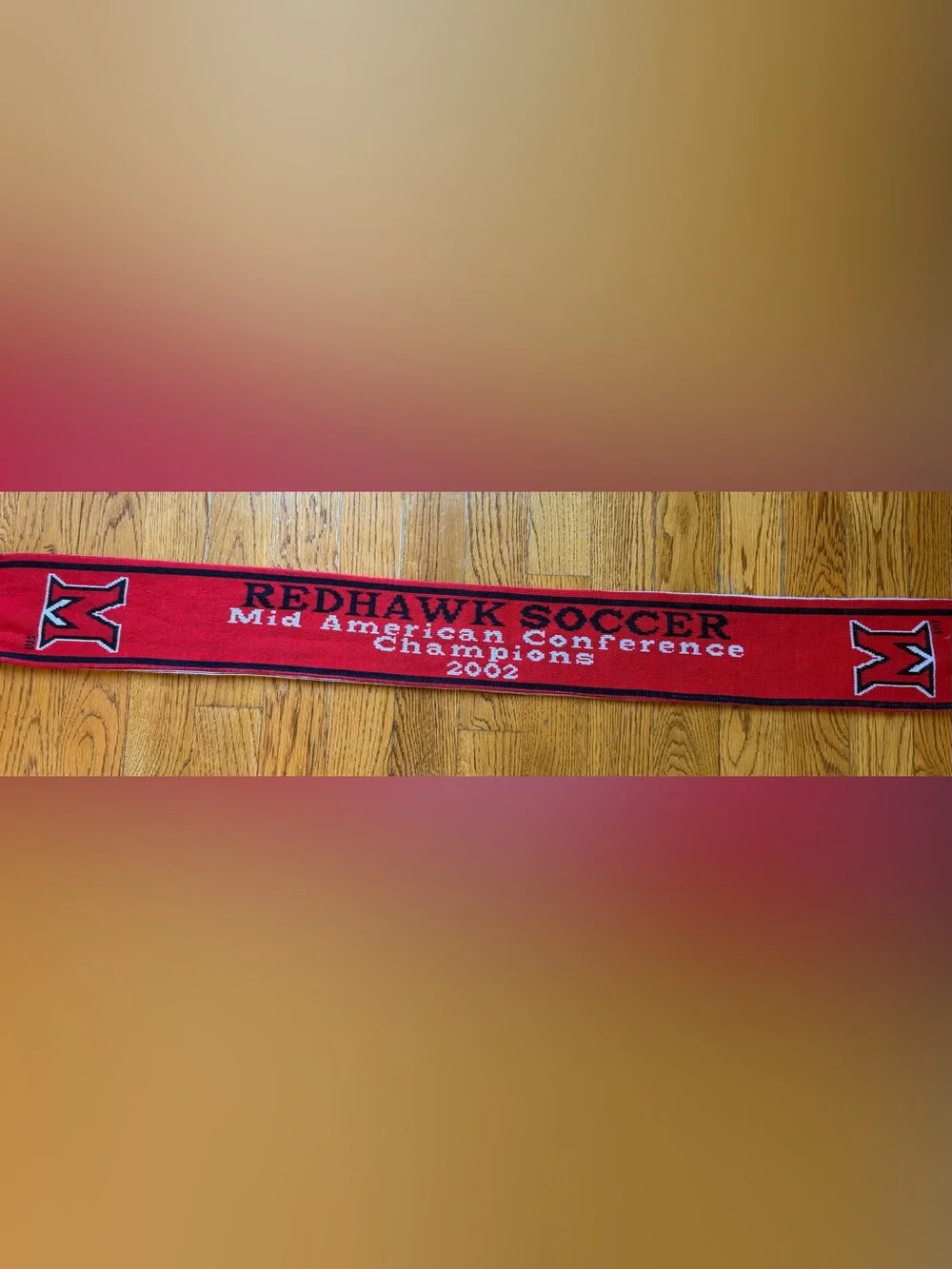 Vintage Miami University RedHawks Soccer 2002 MAC Champs Scarf Unisex